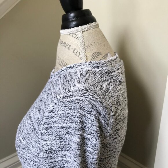 NWT JCREW Marled Sweater Top Womens XS Black White Crew Neck Tunic NEW Gray - Picture 9 of 12